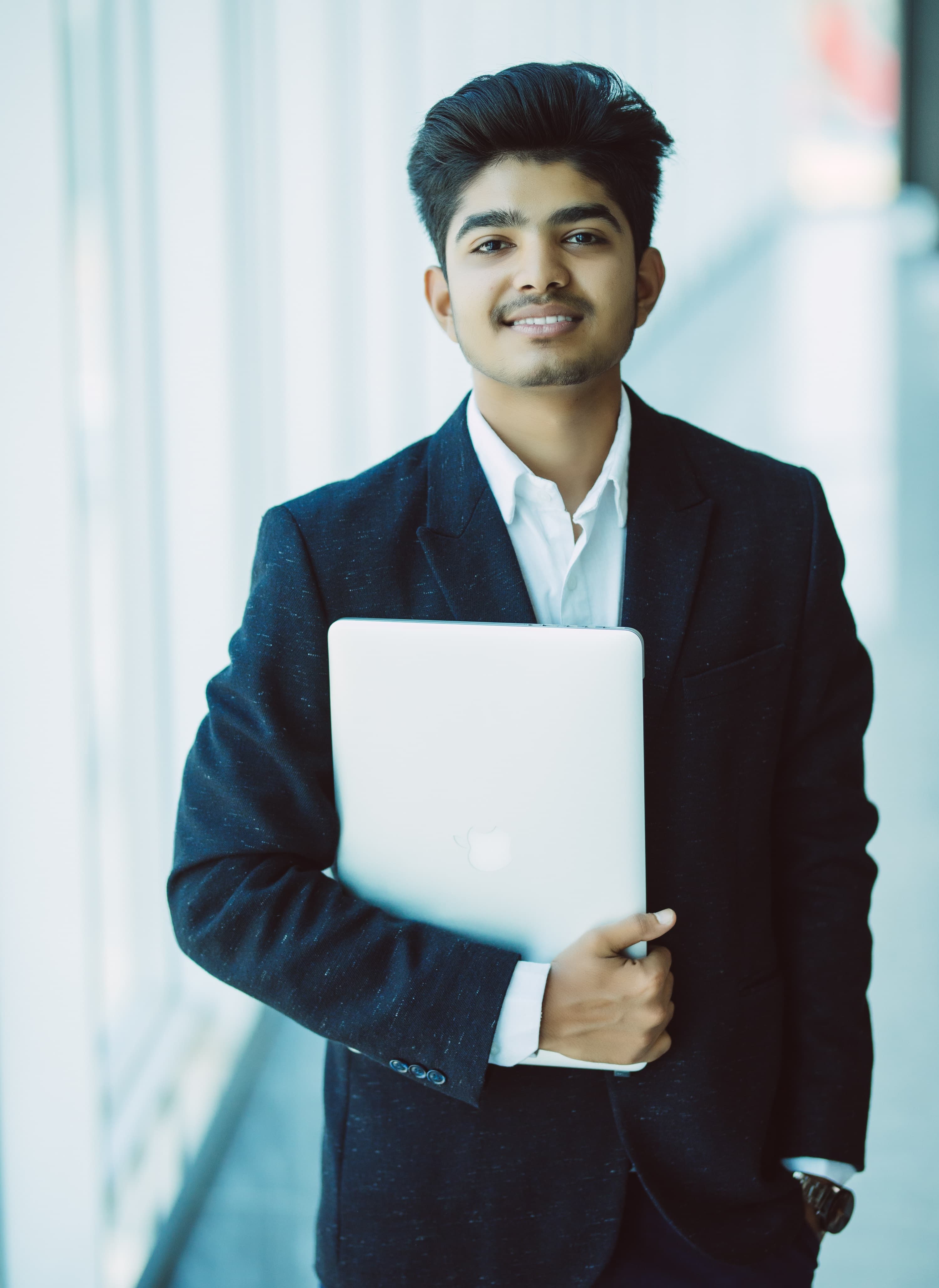 Student with laptop